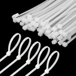 Armpow 8 Inch White Zip Tie 1000 PCS, 40 Lbs - Small to Medium Zip Tie, Nylon PA66 UV Resistant Cable Tie Heavy Duty for Indoor and Outdoor Use - Ideal for bundling and securing objects