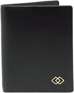 Alpine Swiss Double Diamond RFID Business Card Case Wallet Cordoba Black