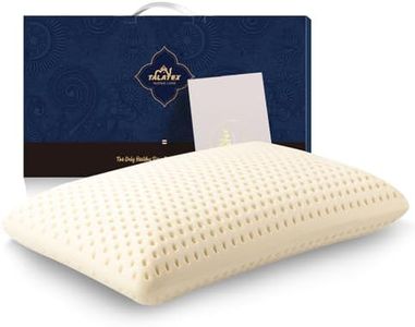 Talatex Talalay 100% Natural Premium Latex Pillow, Purefusion Talalay Latex Helps Relieve Pressure, No Memory Foam Chemicals, Perfect Package Best Gift with Removable Tencel Cover