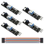 DAOKI 5Pcs Tracing Sensor Module KY-033 Line Tracking Sensor Infrared Obstacle Avoidance Detection Sensor One Channel 3 Pin for Arduino