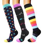 DRESHOW Compression Socks For Men & Women Best Support for Athletic Running Flight Travel Cycling