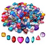 Self Adhesive Craft Jewels Jumbo Bling Crystal Gem Stickers Assorted Shapes Colors Rhinestone Stickers for Arts & Crafts Projects Pack of 110