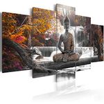 murando Canvas Wall Art 200x100 cm / 79"x40" 5 pcs. Non-woven Canvas Prints Image Framed Artwork for Bedroom Living room Painting Picture Photo Home Decoration buddha nature waterfall c-A-0021-b-p