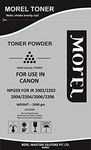 Morel NPG59 Toner Powder for use in Canon Image Runner 2002 2002N 2002L 2002G 2202 2202L 2202N 2202DN 2004 2004N 2004L 2004G 2204 2204L 2204N 2204DN 2006n 2006 2224N 2425 Photocopier