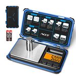 ACCT Precision Pocket Scale, 200gx0.01g jewelry gram scale, digital food scale with LCD display, one-click conversion 6 units, mini scale for kitchen/powder/gem/coins(Battery included)