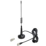 CB Antenna 14 Inch for Handheld CB Radio 27 Mhz Antenna Full Kit with Heavy Duty Magnet Small Mount PL-259 Connector Mobile/Car Radio Antenna Equipped with BNC to SO-239 Adapter by LUITON