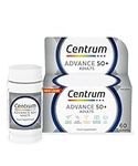 Centrum Advance 50+ Multivitamin Tablets for Men and Women, Vitamins with 24 Essential Nutrients including Vitamin C, D and Zinc, 60 ct (Packaging and Tablet colour may vary slightly)