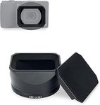 JJC Aluminium Alloy Lens Hood for Ricoh GR3 HDF GR III GRIII, with Hood Cap, no Vignetting Camera Lens Hood Cover Cap for Ricoh GR3