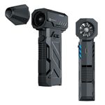 Portronics Tornado, Mini Handheld High Speed Air Duster, Rechargeable Type-C, for Cleaning Computers, Cars, Backyard and Home Appliances, Cordless & Compact, Adjustable Speed, Up to 130000 RPM (Black)