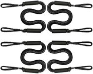 XUANNIAO Bungee Boat Dock Line Mooring Rope Boat Accessories Docking Lines PWC Dockline for Boats Kayak, Jet Ski, Pontoon, Canoe, Power Boat WaveRunner, 4 Pack