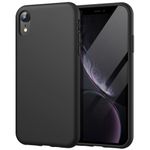 JETech Silicone Case for iPhone XR, 6.1-Inch, Silky-soft touch Full-Body Protective Case, Shockproof cover with Microfiber Lining (Black)