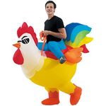 KOOY Inflatable Costume Adult,Halloween Costumes Women Men Rooster Ride On Chicken Costume