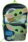 Fast Forward Star Wars The Mandalorian Baby Yoda 15 Inch Kids Backpack With Removable Lunch Box (Grey-Navy-Green), Grey-navy-green, Large, Backpack With Removable Lunch Box