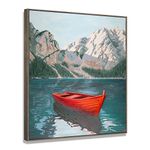 Paddle Me Away Canvas on Frame Wall Art Canvas on Frame Prints for Wall Decor Wall Pictures Giclee on Canvas on Frame Scenic Artwork Canvas on Frame Art Modern Masterpiece for Home Décor, Teal