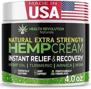 Hemp Cream Maximum Strength - Soothes Muscles, Joints, Feet, Nerve, Back, Knee, Hip, with Arnica, MSM, Emu, Turmeric - Expertly Formulated 4oz