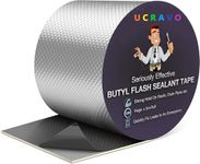 UCRAVO (10CM*5M) Super Strong Adhesive Waterproof Permanent Repair Aluminum Butyl Tape Rubber Foil Suitable for Roof Leak, Surface Crack, Window Sill Gap, Boat Sealing, Home Renovation