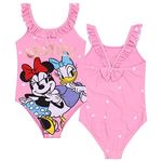 Minnie Mouse Disney Child Girl Pink Dots One Piece Swimsuit 7-8 Years