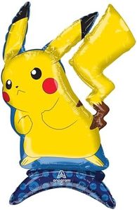 Amscan Anagram 4257211 Ballon Pokémon Pikachu assis Jumbo 61 cm