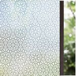 Lifetree Window Film Privacy, Frosted Privacy Film for Glass Windows Self Adhesive Vinyl Opaque Static Cling Decorative Patterned Window Stickers for Home Bathroom (White, 60 * 200cm)