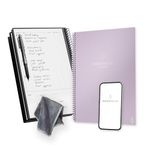 Rocketbook Fusion Smart Reusable Notebook - Calendar, To-Do Lists, and Note Template Pages with 1 Pilot Frixion Pen & 1 Microfiber Cloth Included - Lightspeed Lilac, Letter Size (8.5" x 11")