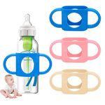 LALOCAPEYO 3 Packs Soft Silicone Narrow Baby Bottle Handles for Easy Grip and Can Accommodate one's Own Bottle Suitable for Dr. Brown's Bottle Protective Case Handle Easy to install Not Easy to Drop