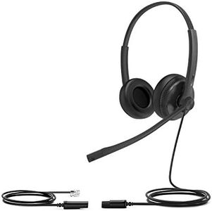 Yealink 36468 YHS34 Dual Wideband Noise-Canceling Wired Headset with RJ9, QD Cord