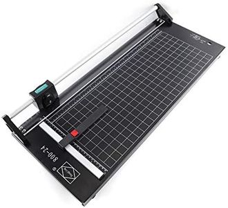 24 Inch Commercial Manual Precision Rotary Paper Trimmer Cutter,Heavy Duty,Smart Cut for Photo Paper, Film, Art Paper Jam, Office Paper, Thin Plastic Soft Board, PVC,Cutting Table 80x31.5cm