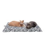 Furhaven Large Cat Bed ThermaNAP Quilted Faux Fur Self-Warming Pad, Washable - Snow Leopard, Large