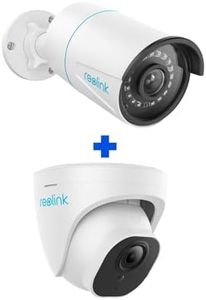 REOLINK 2 pcs PoE Outdoor Home Security Cameras Bundle, 5MP Surveillance, Smart Person/Vehicle/Pet Detection, Timelapse, 100ft Night Vision, Up to 256GB SD Card, 1x RLC-510A & 1x RLC-520A