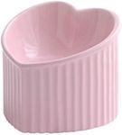 Pink Ceramic Raised Cat Bowls, Tilt