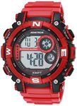 Armitron Sport Men's Digital Chronograph Resin Strap Watch, 40/8284, Red/Black, 53.5mm, Chronograph,Digital