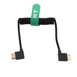 HangTon HDMI 8K 4K120p Cable for ATOMOS Ninja V Monitor Sony A7Siii A7RV A7IV FX30 Canon C500 C300 Lumix S5II Camera FEELWORLD Blackmagic Right Left Angle Type A HDMI 2.1 Braided Coiled