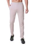 FITINC Premium Light Grey Track Pant for Men | Anti Microbial | Superdry | Breathable | Stretchable | 2 YKK Zipper Pockets