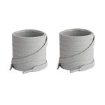 Lify 2 Pair Polyester Flat Shoe Laces for Athletic, Running - 5/16 Wide Shoelaces for Sneakers Shoes Boot Strings (120CM (47.25-Inch), Light Grey)