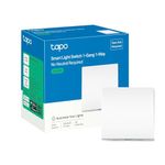 Tapo S210 Smart Light Switch 1 Gang 1 Way, Remote and Voice Control,Away Mode,No Neutral Required,Battery included,Work with Alexa & Google home, Tapo Hub Required sold separately