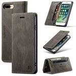 TOHULLE for iPhone 6 Plus 6S Plus iPhone 7 Plus iPhone 8 Plus Case, Vintage Flip PU Leather Wallet Case RFID Blocking Card Holder Kickstand Built-in Magnetic Closure Phone Case - Coffee Brown