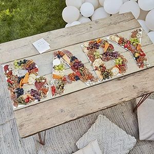 Ginger Ray 'BABY' Grazing Board with Tent Sign for Baby Shower, White