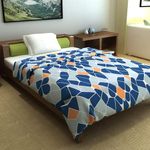 Divine Casa 120 GSM Microfiber All Season Single Bed Comforter |Super Soft Reversible Throw Blanket Duvets - (140 x 230, Vista Blue)| TC - 120