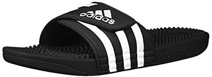 adidas womens adissage Sport Sandals Slides, Core Black/Footwear White/Core Black, 11 US