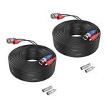 ANNKE 2 Pack 30M/100 Feet CCTV Cable, 2-in-1 Video Power Extension Cable with BNC Connectors and RCA Adapters for Security Camera DVR System (Black)