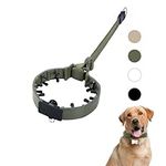 SVD.PET Dog Prong Collar for No-Pull Training, Quick-Release Buckle Adjustable Pinch Collar for Large Dogs (Army Green, Large Size)