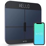 WYZE Smart Scale X for Body Weight, Digital Bathroom Scale for BMI, Body Fat, Water and Muscle, Heart Rate Monitor, Body Composition Analyzer for People, Baby, Pet, 400 lb, Black