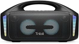 Tribit StormBox Blast Portable Speaker: 90W Loud Stereo Sound with XBass, IPX7 Waterproof Bluetooth Speaker with LED Light, PowerBank, Bluetooth 5.3&TWS, Custom EQ, 30H Playtime for Outdoor Party