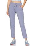 Van Heusen Women Straight Fit Lounge Pants - Cotton Elastane - Smart Tech+, Easy Stain Release, Moisture Wicking, Ultra Soft_55303_Silver Bullet_XL