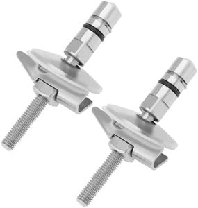 Create idea 1 Pair Toilet Seat Fixing Hinge Set M6 x 71.5mm Stainless Steel Toilet Lid Hinge Fixing Bracket C0102G Compatible with Haro Compatible with LUVETT