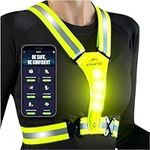 AVANTO Led Reflective Vest, Original, USB-C Rechargeable Led Running Vest, Running Lights for Runners, Dog Walking Lights, Safety Led Vests