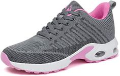 Mishansha Womens Fashion Sneakers Ultra Lightweight Breathable Arch Support Sport Gym Training Running Walking Shoes Gym Tennis 8.5 Grey