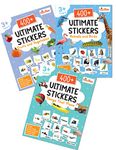 Pegasus 1200+ Ultimate Stickers Books (Set of 3) - Fruits and Vegetables, Animal and Birds, Things That Move for 3+ Years Kids | Stickers for Classroom Activity & Holiday Homework