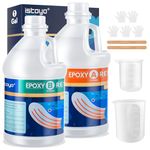 ISTOYO Epoxy Resin, 1 Gallon Crystal Clear No Bubbles Epoxy Resin Kit, Fast Curing Epoxy Resin for Table Tops, Coating, Casting, Jewelry Making, Cast Coating Wood, DIY Art Crafts