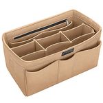 Ropch Felt Handbag Organiser, Bag Organiser Insert Handbag Purse Organiser Bag in Bag Handbag Liner Tote Organiser Bag Pouch, Beige/L